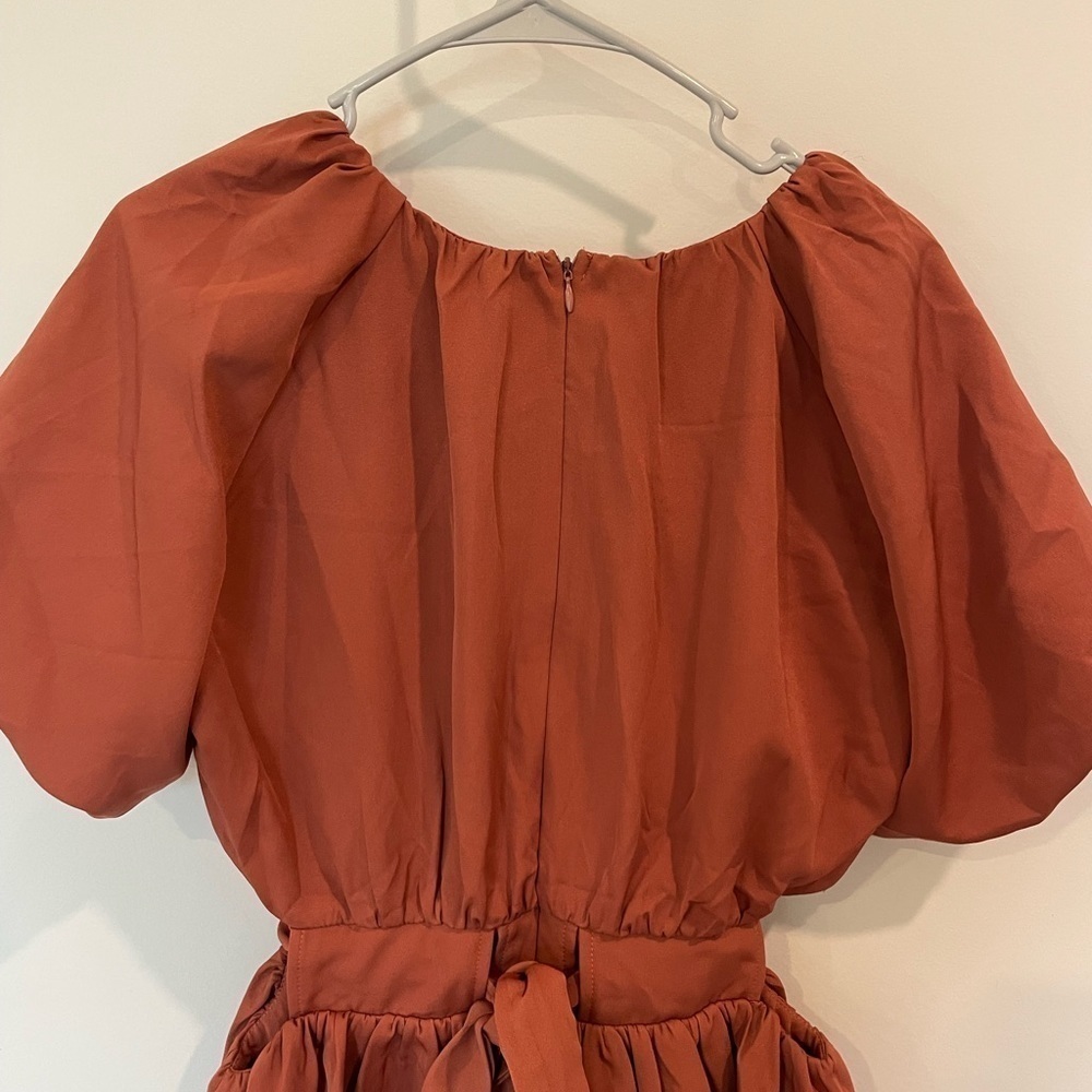 TCEC Bubble Dress in Burnt Orange - Picture 5 of 7